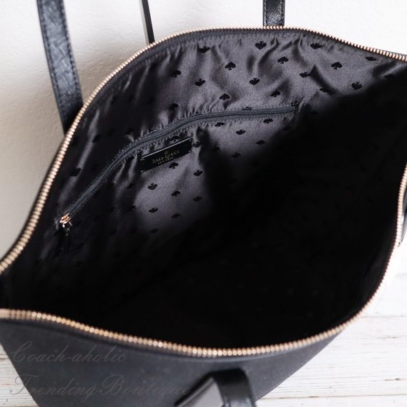 NWT Kate Spade Lola Glitter Tote in Black - Picture 9 of 10
